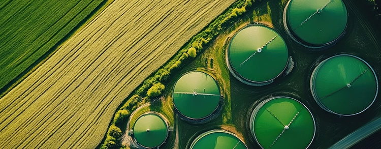 Biogasanlage von oben