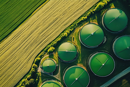 Biogasanlage von oben